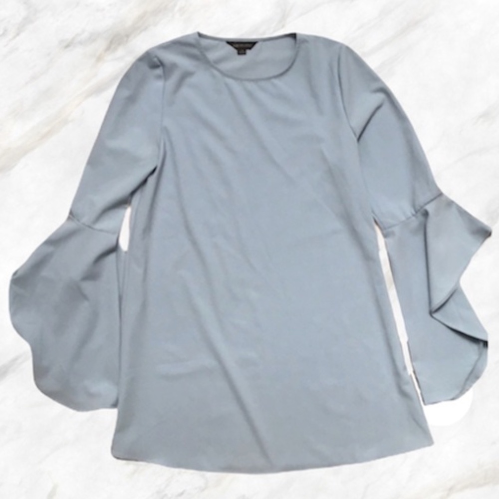 HAODUOYI Simple Light Blue Dress- Small